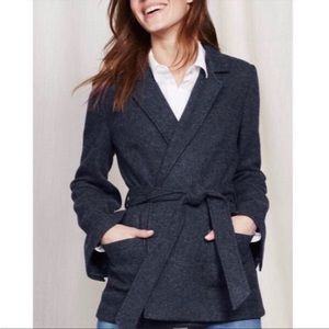 Boden double faced wool wrap jacket size 8 grey